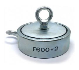 Поисковый магнит Проф-магнит титан, 600 кг, двухсторонний, усиленный F600x2 