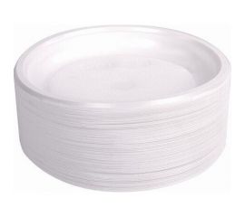 Одноразовые десертные тарелки КОМПЛЕКТ 100 шт., пластик, d=165 мм, СТАНДАРТ, ПП, 607388 