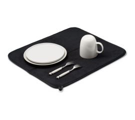 Коврик для сушки посуды SHINY KITCHEN черный B0232 