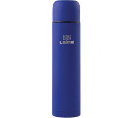 Классический термос с узким горлом ЛАЙМА 1 л, нержавеющая сталь, синий 605124 