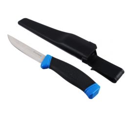 Универсальный нож для рыбалки и туризма c ножнами ЕРМАК 21.5см, сталь, пластик 118-148 