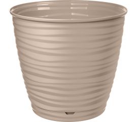 Горшок для цветов Idiland Saffron D 177 мм, 2.6 л, с поддоном, бежевый 221610227/01 