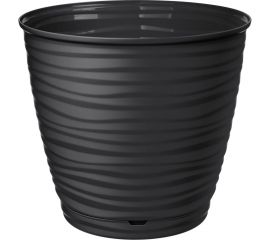 Горшок для цветов Idiland saffron 5.4 л, с поддоном, черный 692216103ЧЕР 221610330/02 