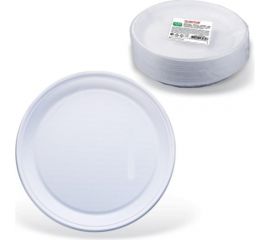 Одноразовые тарелки ЛАЙМА Стандарт 100 шт, белые 602649 