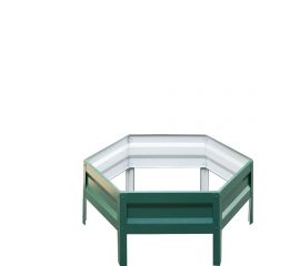 Оцинкованная клумба с полимерным покрытием ООО «ТД «КАСКАД» диаметр 0.6 м, зеленая К060З 