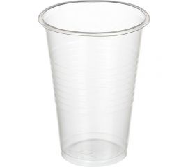 Одноразовый пластиковый стакан ООО Комус Бюджет 200 мл, прозрачный, 100 штук 661982 