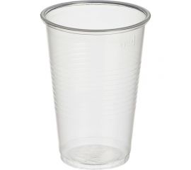 Одноразовый пластиковый стакан ООО Комус Стандарт 200 мл, прозрачный, 100 штук 272261 