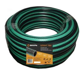 Армированный поливочный шланг Вихрь ПВХ, трёхслойный, 3/4"", 15 м, зелёный 73/7/2/9 