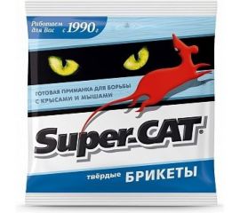 Приманка для борьбы с крысами и мышами Avgust Super-Cat, твердый брикет, 48 г 96003859 