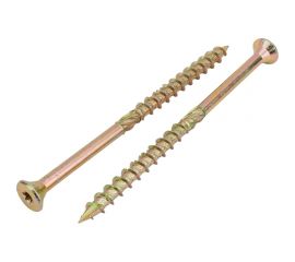 Конструкционный шуруп STARFIX 10x160 мм, потайной, желтый цинк, 2 шт. SMZ4-19048-2 