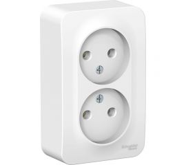 2-ая наружная розетка Schneider Electric Blanca Белый, без заземления, без шторок, 16А, 250В SE BLNRA000221 