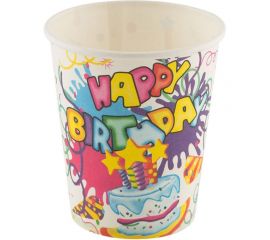 Набор бумажных стаканов Волшебная страна Happy Birthday 6 шт 007147 