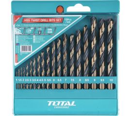 Набор сверл по металлу 19 шт TOTAL TACSD0195 