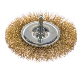 Щетка дисковая для дрели (латунированная проволока 0,3 мм, 100 мм) MIRAX 35145-100 