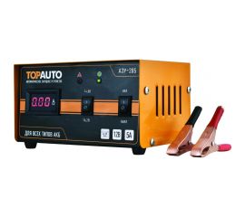 Зарядное устройство для аккумуляторов автомобиля TopAuto АЗУ-205 цифровой амперметр, выбор напряжения 14,8/16,3В 191191 