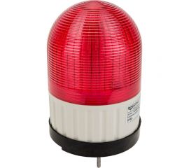 Светосигнальный маячок INNOCONT d=100мм, L=146мм, светодиод(постоянное/мигающее), вращение, зуммер, цвет: красный, 220VAC, IP55. кабель 0,5м SL100B-220-R 