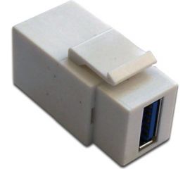 Модуль LANMASTER Keystone, USB 3.0, тип A, мама-мама, 90 градусов, белый LAN-OK-USB30-AA/V-WH 