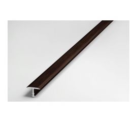 Порог одноуровневый алюминиевый Лука 13 мм, 2,7 м, декоративный, Дуб венге УТ000042500 