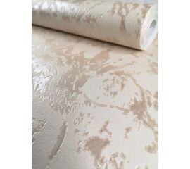 Бумажные обои Саратовские обои плотные, дуплекс, 0,53x10 м, Стюк, бежевый Д753-02 