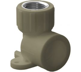 Угольник комбинированный ПОЛИТЭК 20x1/2 внутр. р. (с креплением) PPRC (СЕРЫЕ) 9400082012С 