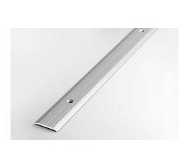 Порог прямой алюминиевый ЛУКА (25 мм, 1,35 м, порошковое покрытие, Серебро) УТ000000362 