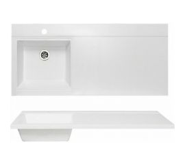 Мебельный умывальник RUNO Гамма 105 лайт правое крыло, белый 00-00001119 