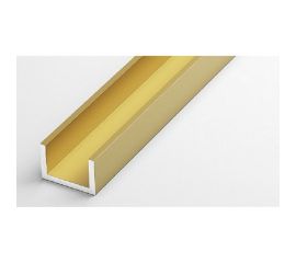 Профиль алюминиевый Valcomp decor с16-3000, цвет анодированное золото 2202030 