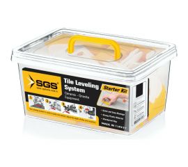 Набор системы выравнивания плитки (стойки 150 шт, 2 мм, клинья 50 шт, щипцы, контейнер) SGS 6318SGS 