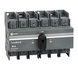 Реверсивный рубильник c рукояткой для прямой установки EKF 63A, 3P, TwinBlock tb-s-63-3p-rev 