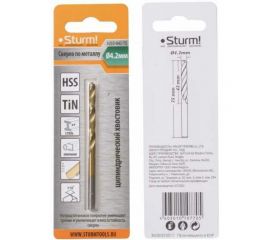 Сверло по металлу (4.2х43х75 мм) Sturm 1055-042-75 