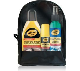 Подарочный набор Astrohim Ас-520 полироль приборной панели, полироль с карнаубским воском, очиститель стёкол 53795 