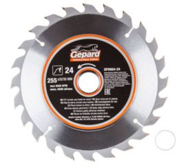 Диск пильный 255x32/30 мм, 24 зуба Gepard GP0904-24 