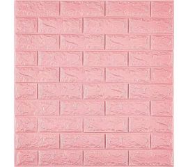 Мягкая самоклеящаяся 3D панель LAKO Кирпич (розовый; 70x77 см) LKD-01-04-04 