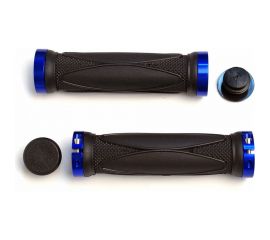 Грипсы JOY KIE MTB HL-G202, 130 мм, с 2 грипстопами, под шестигранник, черный/синий H000008028 