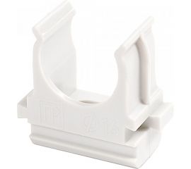 Крепеж-клипса для труб Промрукав полистирол белая д16 PR.02716б 