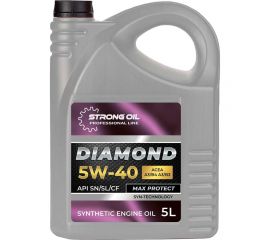 Масло STRONG OIL DIAMOND ENGINE 5W-40 SN/CF синтетика (канистра 5л) API SN/SL/CF ACEA А3/В4, А3/В3 0001480035-SO 