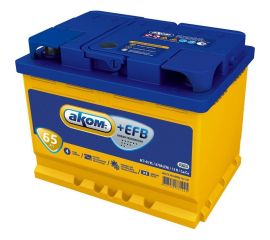 Аккумуляторная батарея АКОМ + EFB 65 Ah, 670 A, прямая полярность 049065001 