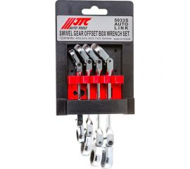 Набор накидных трещоточных ключей с подвижной головкой 8-14мм JTC-5033S 