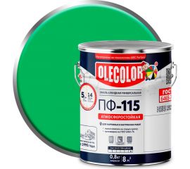 Эмаль OLECOLOR ПФ-115 салатный, 5 кг 4300002453 