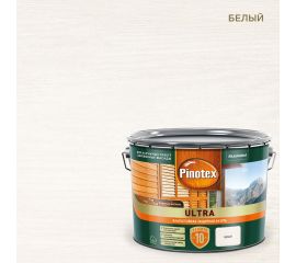 Влагостойкая защитная лазурь для древесины PINOTEX ULTRA NW (белый; 9 л) 5803330 