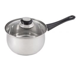 Ковш Mallony BAK с крышкой, объем 1,9 л, из нержавеющей стали и с бакелитовой ручкой 009356 