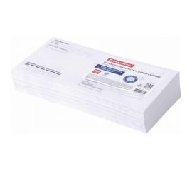 Конверты BRAUBERG Е65 110х220 мм, отрывная лента, ""Куда-Кому"" 80г/м2 комплект 100 шт, внутренняя запечатка 112195 