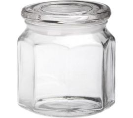Стеклянная банка для сыпучих продуктов Mallony ARIA со стеклянной плоской крышкой объем 0.3 л 004466 