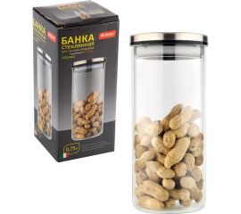 Стеклянная банка для сыпучих продуктов Mallony OCEANO с крышкой из нержавеющей стали 004457 