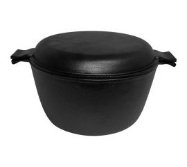 Чугунная кастрюля Mallony с крышкой-сковородкой CC-20/30, объем кастрюля 2,2 л/крышка-0,8 л 985008 