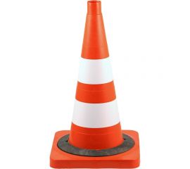 Дорожный конус Технология КС-2.4.0 520 мм, мягкий, 2 белые полосы, утяжелитель, кв. основание 00-00001325 
