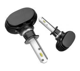 Светодиодные лампы LED для авто LEDZILLA S1 H1 25Вт 12В лампочки для автомобилей в фары ДХО птф лед, комплект 2шт S1-H1 