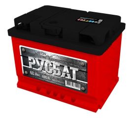 Аккумуляторная батарея РУСБАТ 60 Ah, 480 A, прямая полярность 017060001 