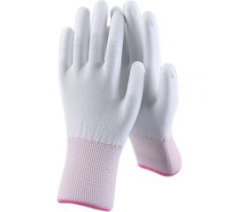 Рабочие перчатки с полиуретановым покрытием PARK белые, с высокой тактильной чувствительностью puw1, р-р l 106736 