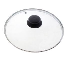 Стеклянная крышка с ручкой Mallony 20 см, металлический обод, паровыпуск 987023 